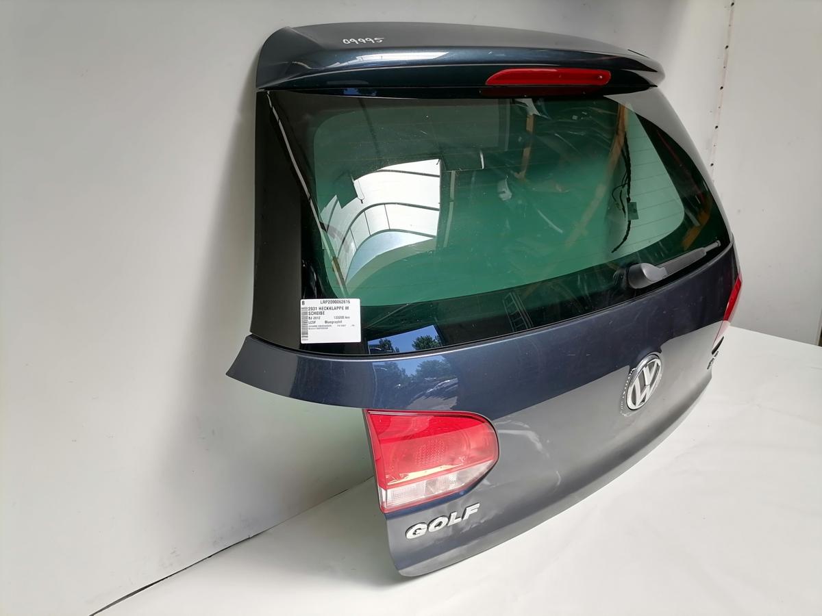 VW Golf 6 original Heckklappe mit Heckscheibe LC5F Bluegraphit Flie&szlig;heck Bj.2012